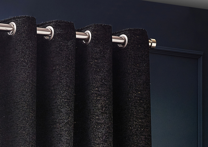 Galaxy Eyelet, Black - Ready Made Curtains - Image 9